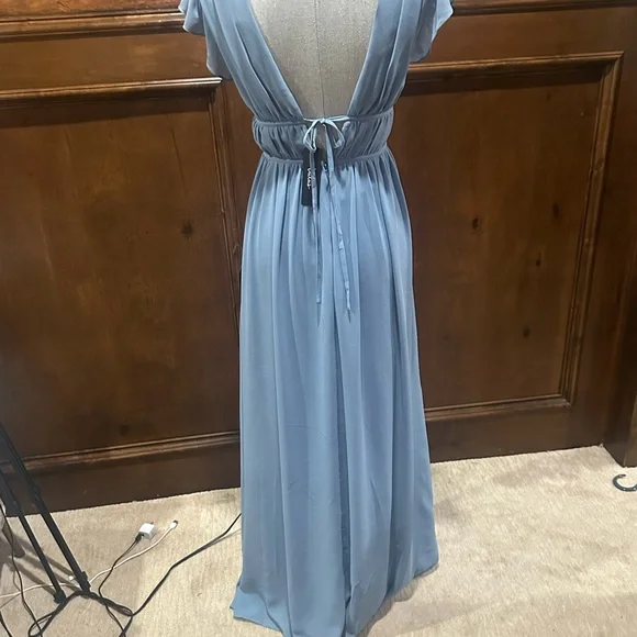 NWT SIZE XS Lulu's Elegant Blue Maxi Dress - Picture 8 of 12